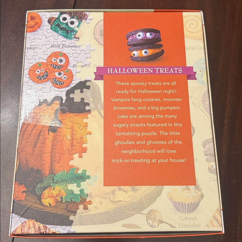 Master Pieces linen Halloween Treats Puzzle. 1000 pieces.  Complete. - Picture 2 of 4